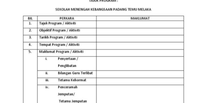 Contoh Program Laporan Dan Dokumentasi Kegiatan Kesiswaan