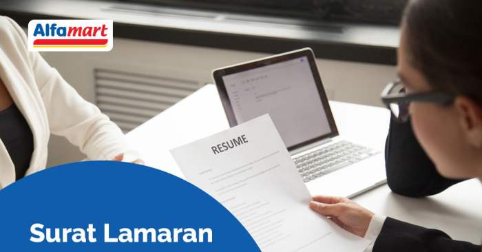 Contoh Surat Lamaran Kerja Alfamart 2025