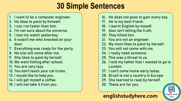 Sentences sentence grammar englishgrammarhere exampe tense Contoh Ayat Khas