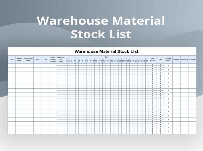 Contoh Kartu Stock