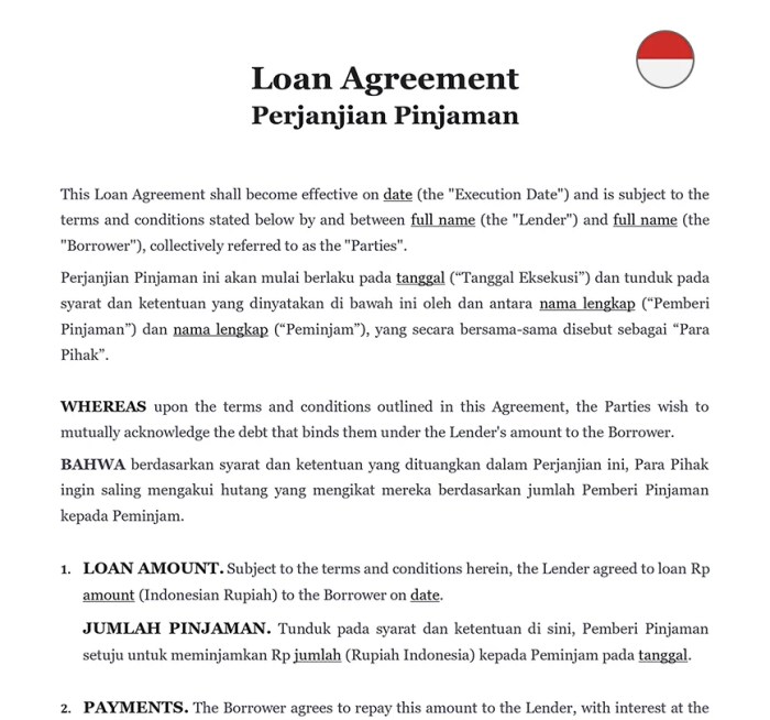 Agreement recognition cooperative Surat Perjanjian Pinjaman Koperasi Doc 2025