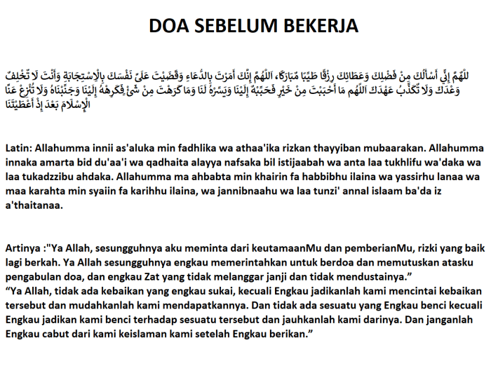 Doa Sebelum Bekerja Islam 2025