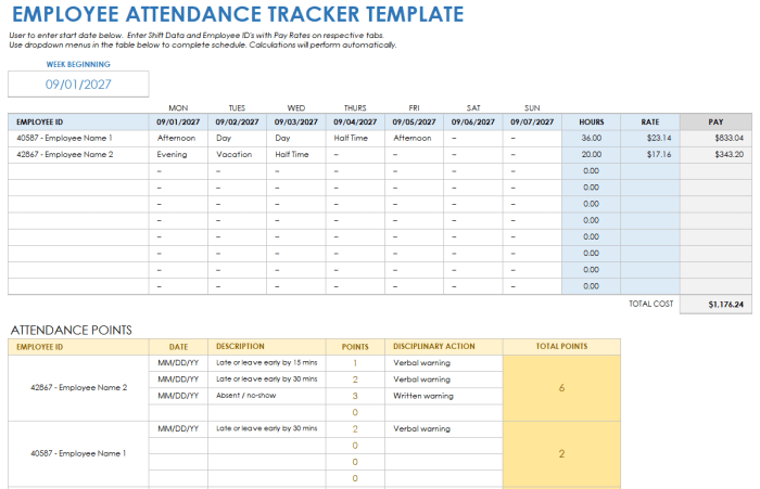 Contoh Absensi Karyawan Bulanan Excel