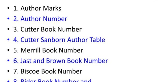 Contoh Nomor Klasifikasi Buku Perpustakaan