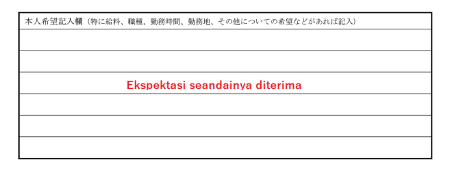 Contoh Cv Bahasa Jepang