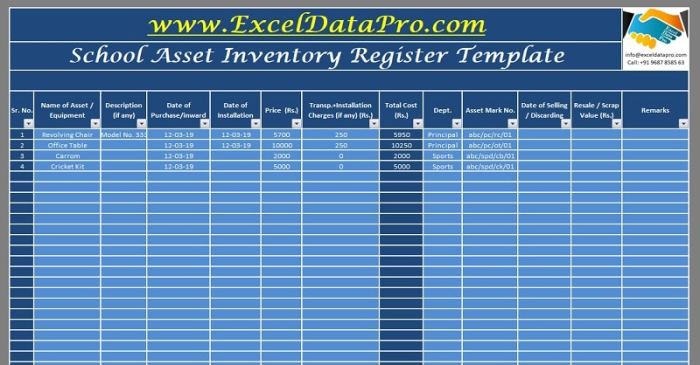 Contoh Daftar Inventaris Sekolah