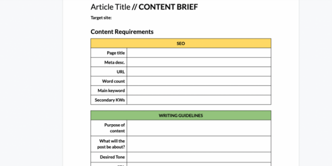 Contoh Brief Konten