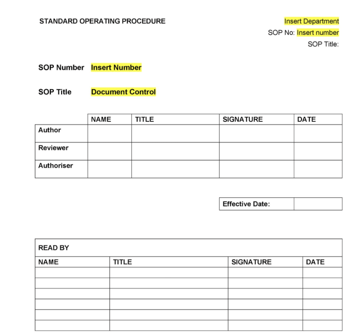Contoh Sop Perusahaan Pdf