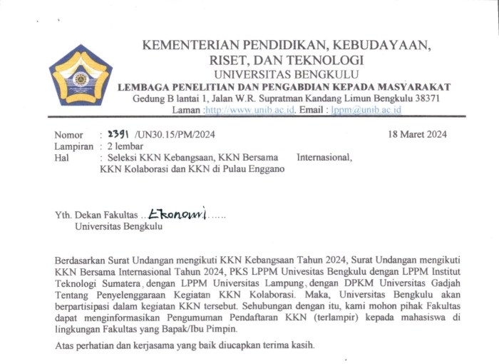 Contoh Surat Undangan Kkn Untuk Warga