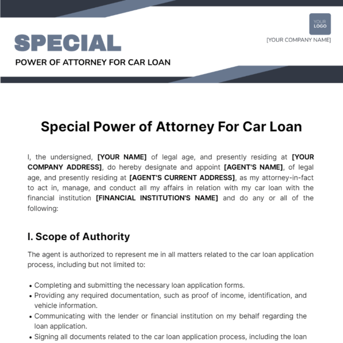 Attorney power special loan mortgage word legal pdf docs Contoh Surat Kuasa Pinjaman Uang 2025