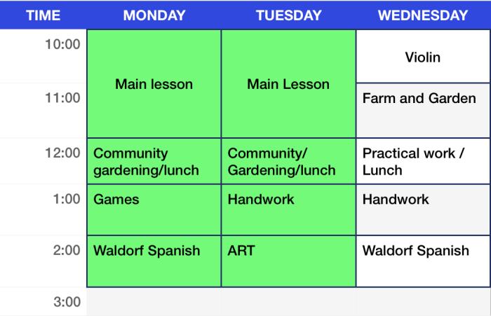 Grade education timetable resources other school Grade education timetable resources other school