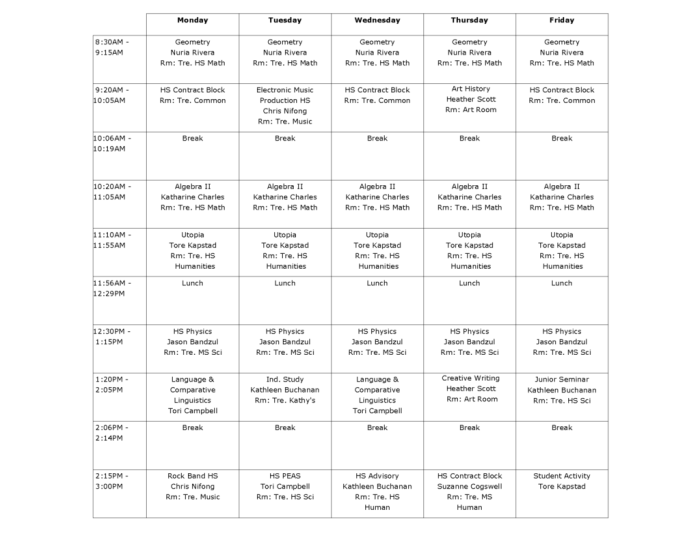 Contoh Jadwal Pelajaran Smp