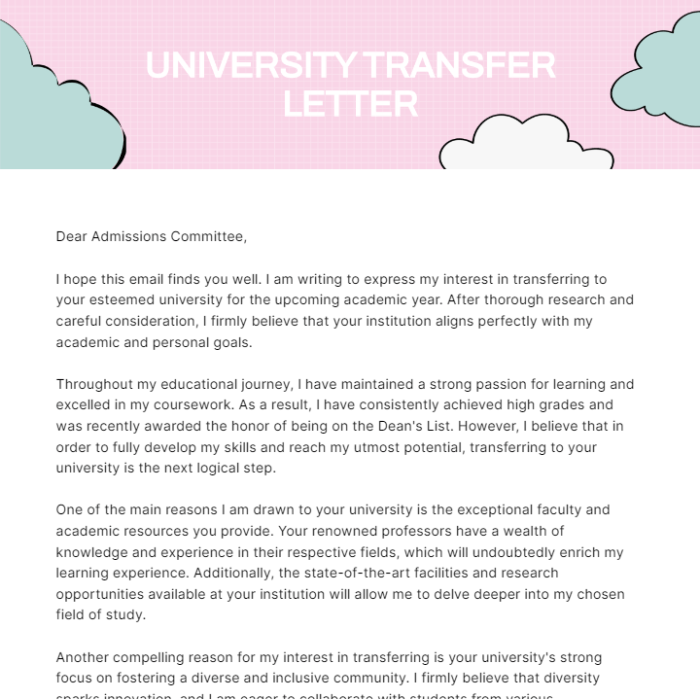 Contoh Surat Permohonan Pindah Kampus