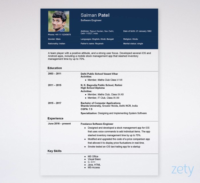 Contoh Biodata Diri Melamar Kerja 2025