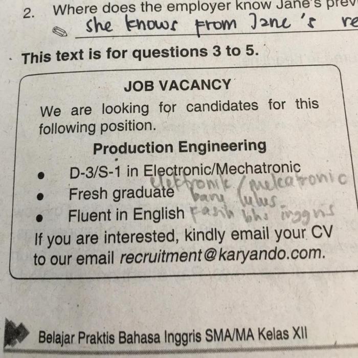 Surat Lamaran Kerja Tulis Tangan Yang Benar 2025