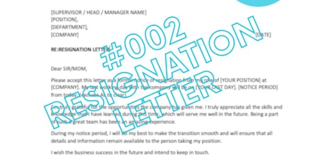 Surat Pengunduran Diri Kerja Pabrik Tulis Tangan 2025