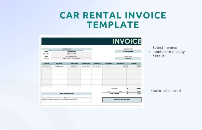 Contoh Nota Sewa Mobil
