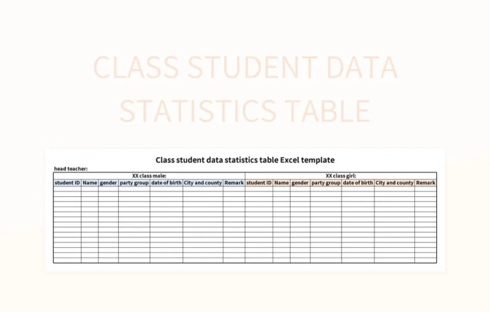 Contoh Tabel Data Siswa