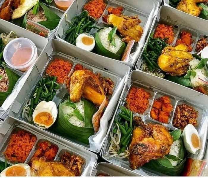 Contoh Daftar Menu Nasi Box