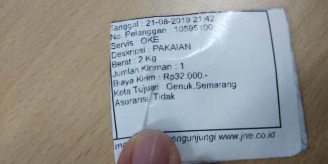 Contoh Nomor Resi Kib Cepat