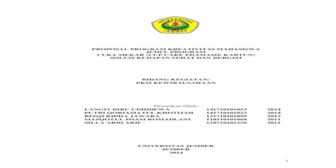 Contoh Proposal Pkm Kewirausahaan Makanan Yang Lolos Dikti Pdf