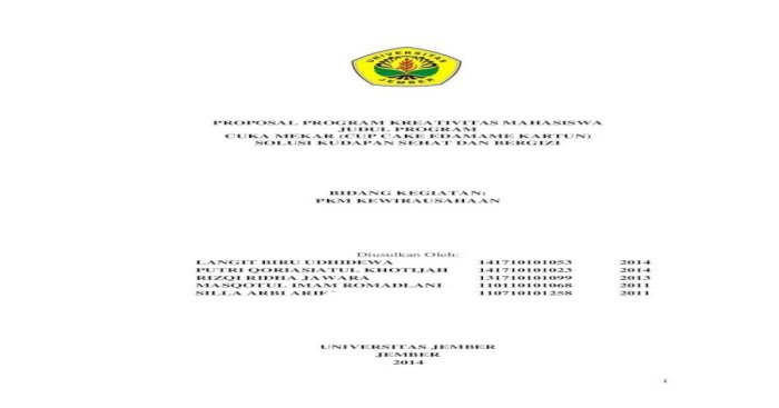 Contoh Proposal Pkm Kewirausahaan Makanan Yang Lolos Dikti Pdf