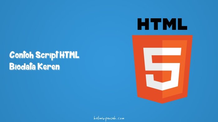 Contoh Html Biodata