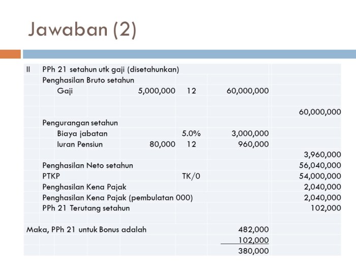 Contoh Soal Pph 21 Beserta Jawabannya