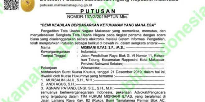 Contoh Surat Gugatan Ptun Sederhana