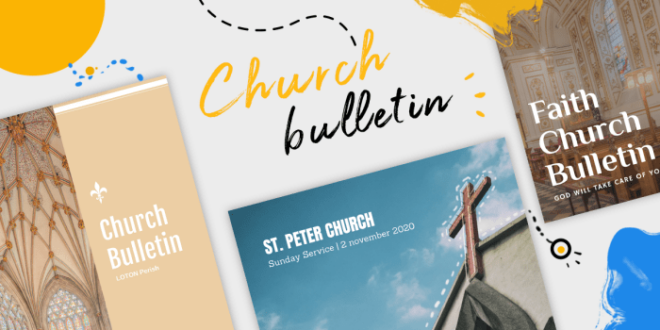 Bulletin church templates template publisher microsoft baptism ideas sample sunday psd amazing pdf example brochure