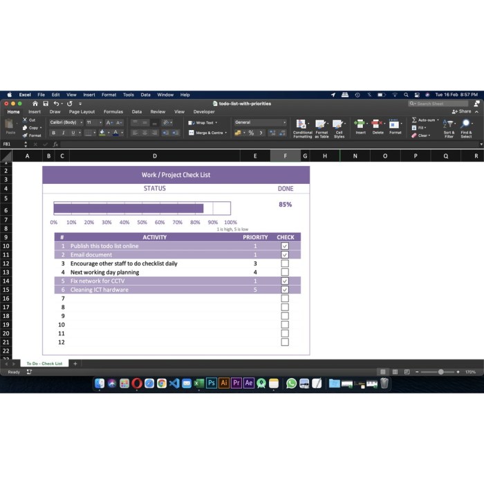 Contoh Checklist Pekerjaan Proyek