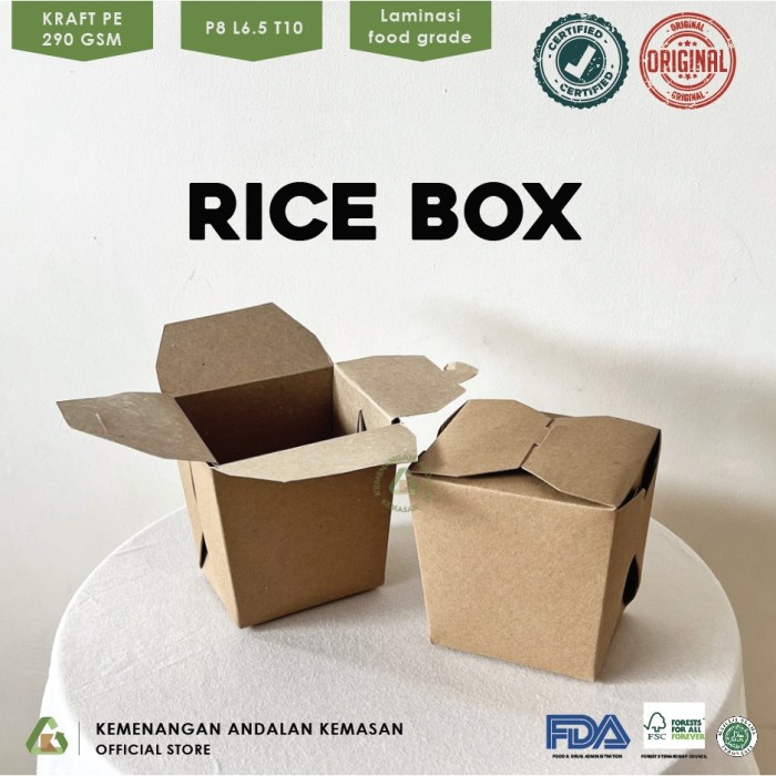 Box wrappers meal x12 hamburger bleach x10 greaseproof kraft laminated rice Contoh Kemasan Makanan Dari Kertas