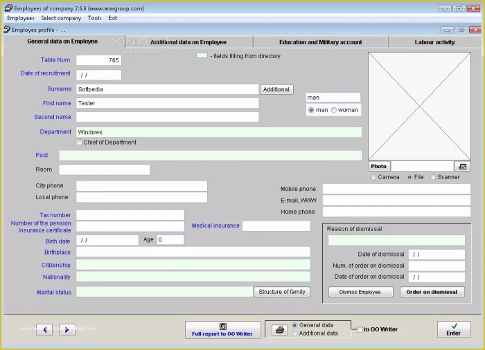 Contoh Database Karyawan Excel