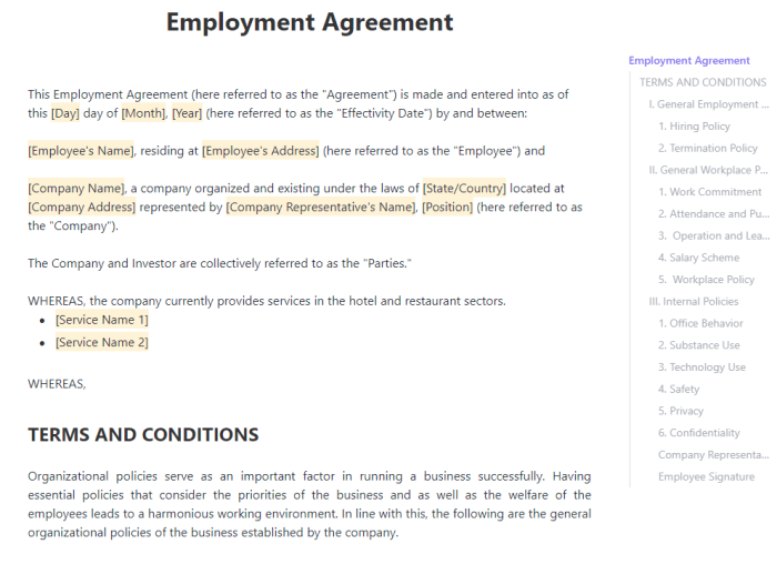 Contract template employment Contoh Kontrak Kerja Karyawan 2025