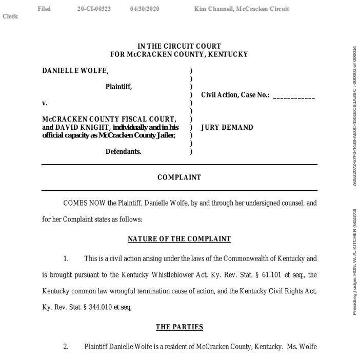 Lawsuit documents Lawsuit documents