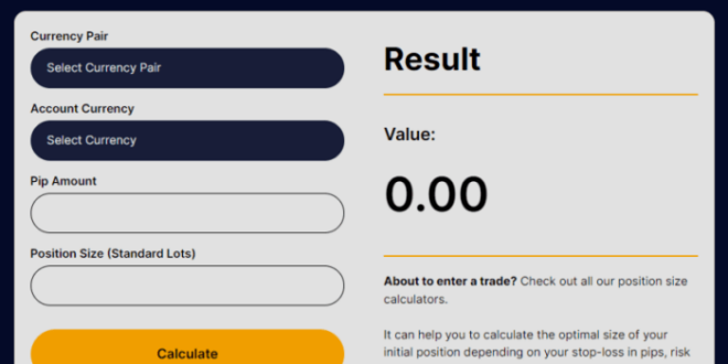 Kalkulator Pips Forex 2025