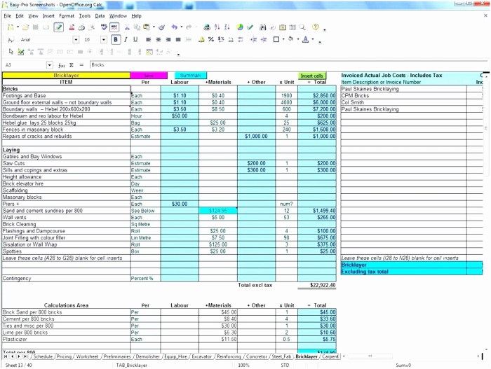 Contoh Rab Bangunan Excel