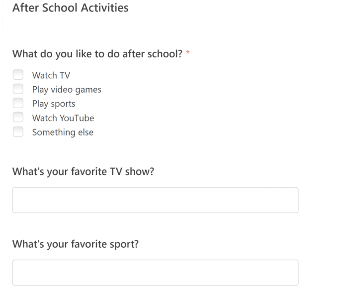 Questionnaire elementary students Contoh Angket Untuk Siswa Sd