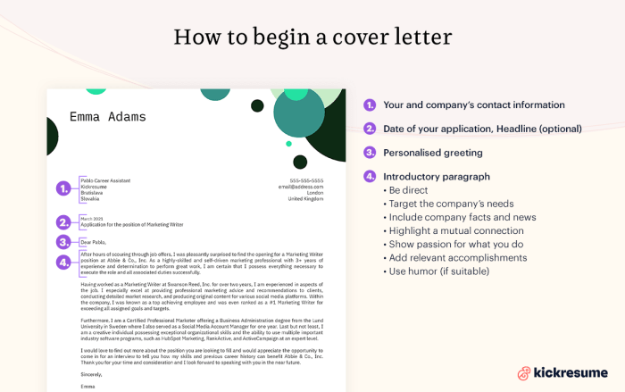 Letter opening cover examples statements example template Letter opening cover examples statements example template