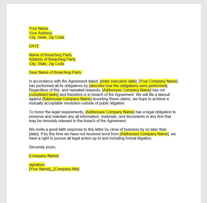Letter breach contract notice sample templateroller data collection demand template source Contoh Surat Gugatan Wanprestasi Hutang Piutang