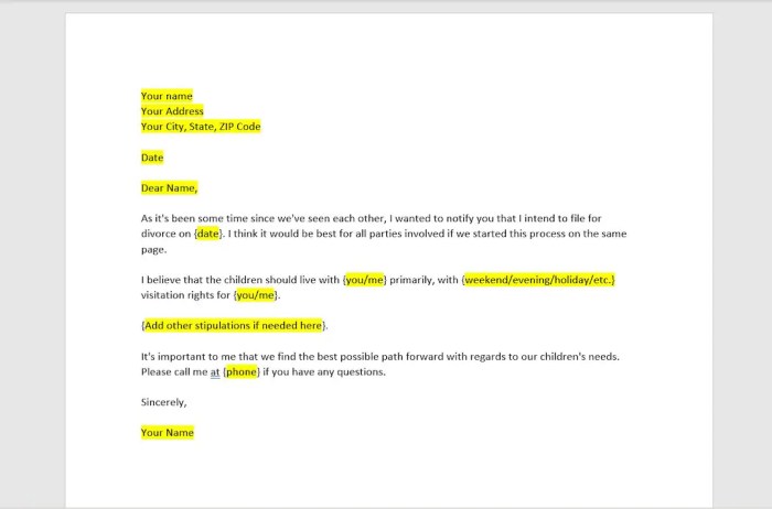 Contoh Surat Cerai Tertulis