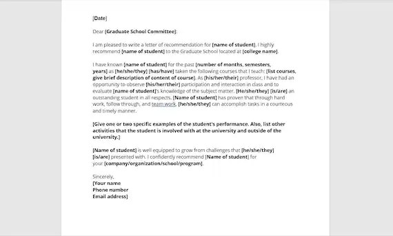 Contoh Surat Rekomendasi Sekolah