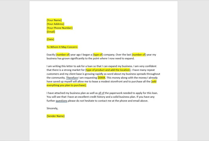 Loan letter business sample application documents Contoh Surat Pengajuan Pinjaman 2025