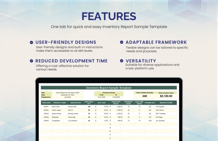 Inventory report template sample project document templates format business Contoh Laporan Inventaris Barang