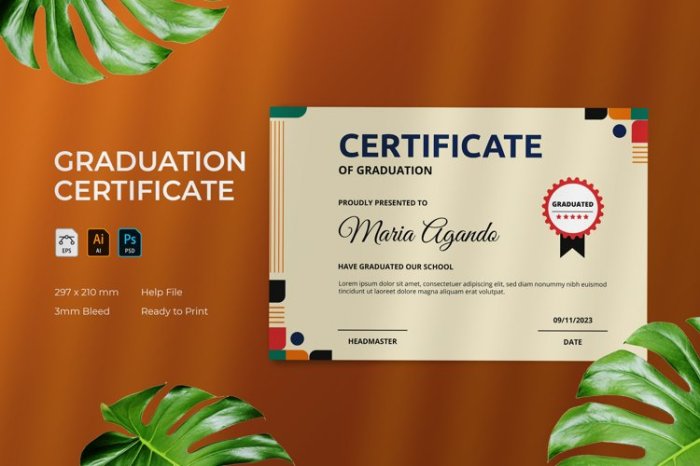 Graduation certificate certificates diploma templates Contoh Sk Kelulusan