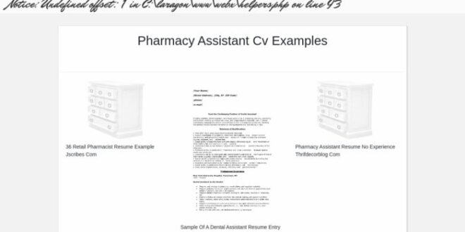 Contoh Cv Asisten Apoteker
