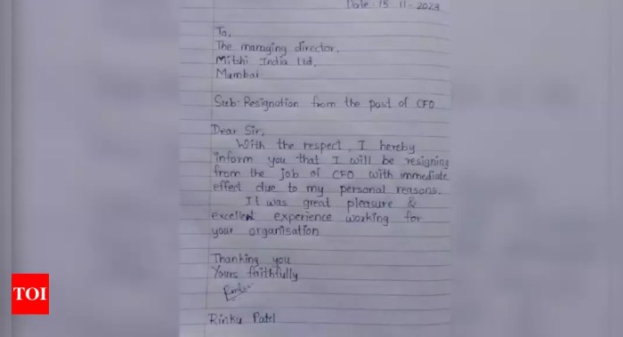 Surat Pengunduran Diri Kerja Pabrik Tulis Tangan 2025