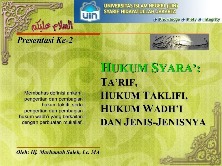 Contoh Qawaid Fiqhiyyah