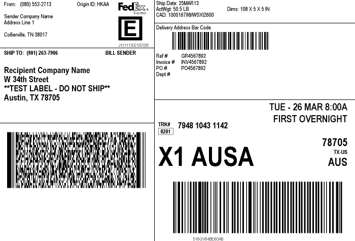 Contoh Label Pengiriman Paket