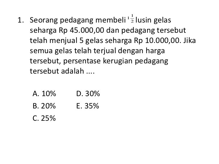 Contoh Soal Un Smk Matematika Dan Pembahasannya